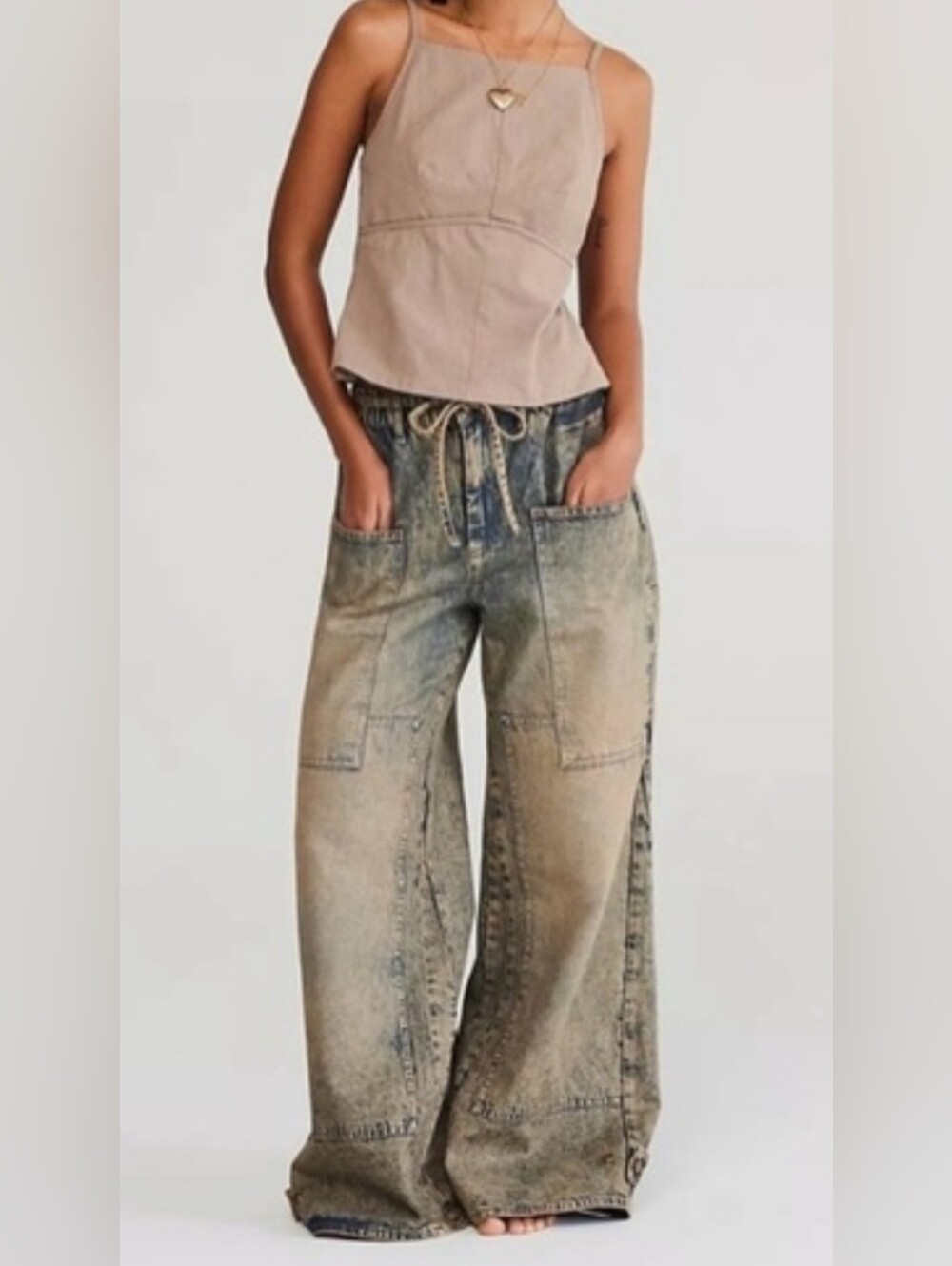 Free People We The Free  CRVY Outlaw Wideleg Jeans